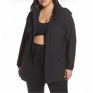 Zella Step Out Hooded Utility Jacket Black 1X